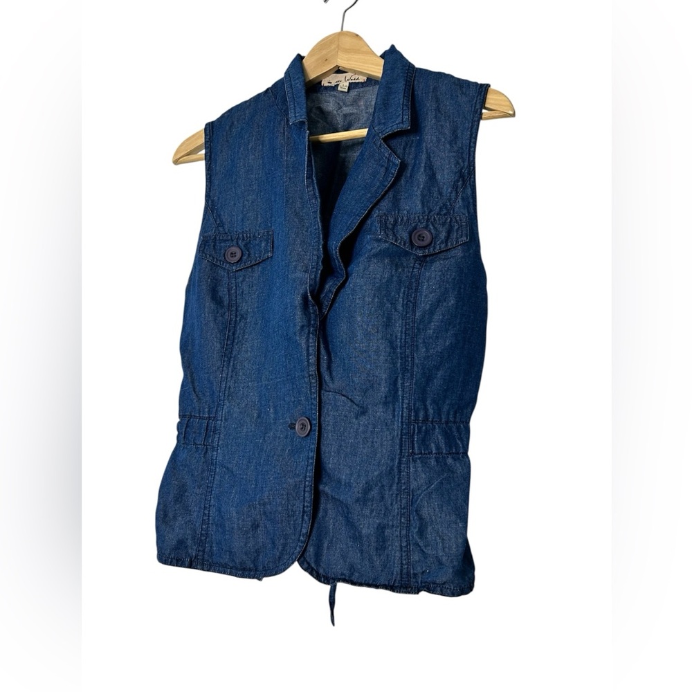 In the Wash Blue Denim Vest